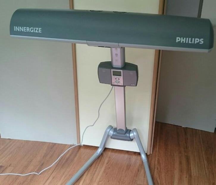 Philips homesolarium Innergize met infrarood Type HB 935, Witgoed en Apparatuur, Ophalen, Zo goed als nieuw, Zonnebank enkelzijdig
