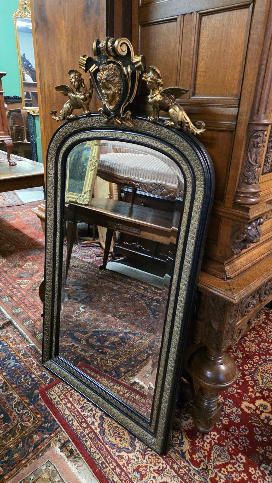 Grote Franse kuifspiegel, Ophalen, Rechthoekig