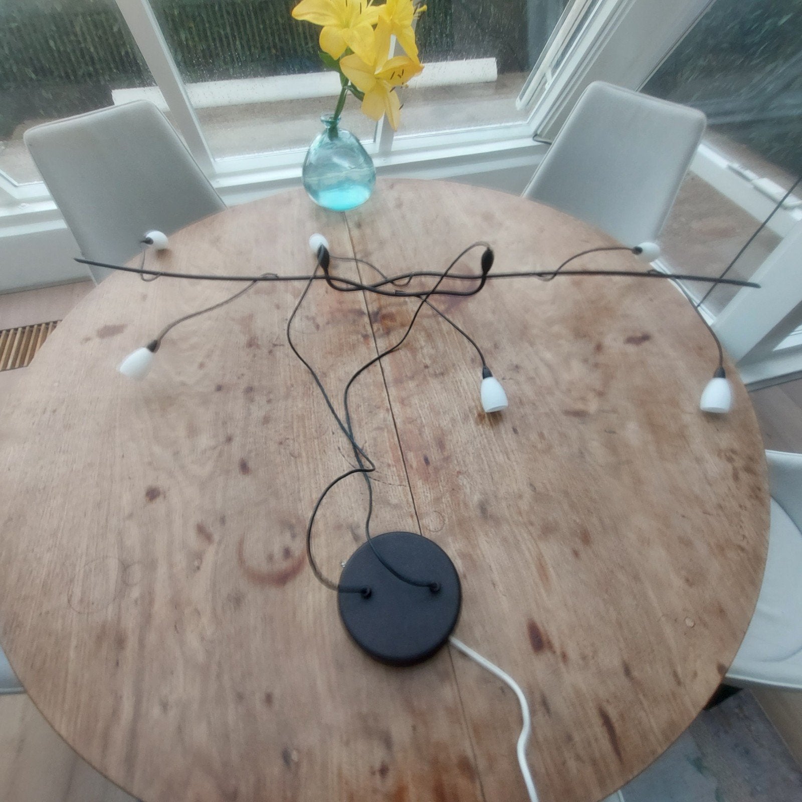 Eettafellamp en Design armatuur in de vorm van twee takken,, Modern design, Ophalen of Verzenden, Zo goed als nieuw, G4