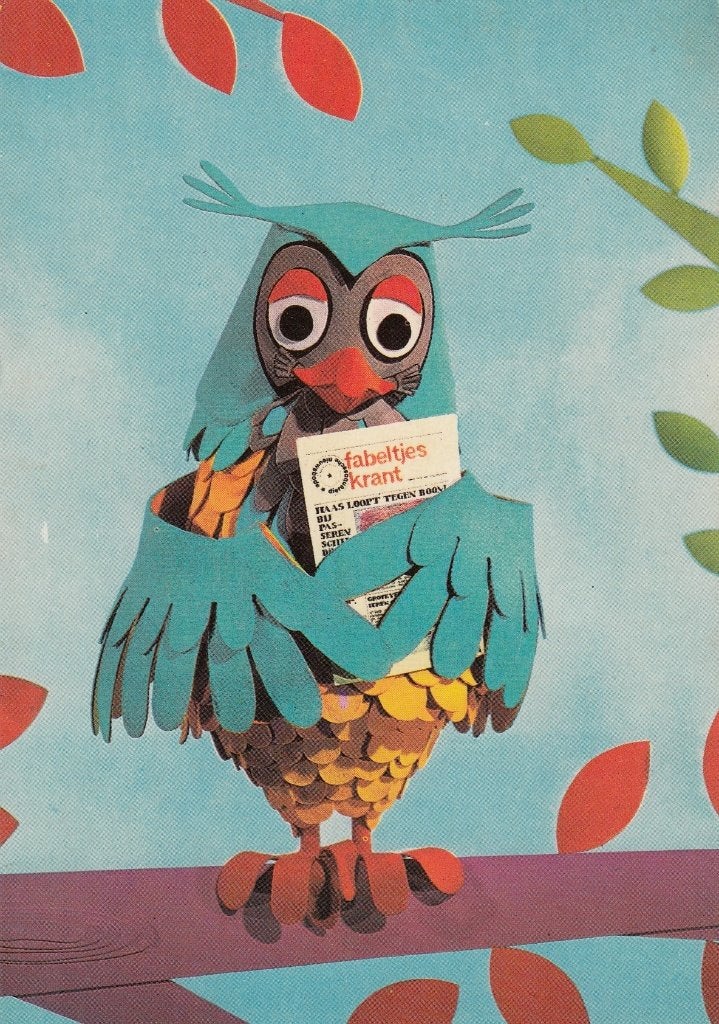 Ansichtkaart- 1969- Fabeltjeskrant- Meneer de Uil- G, Verzenden, 1960 tot 1980, Gelopen, Kinderen