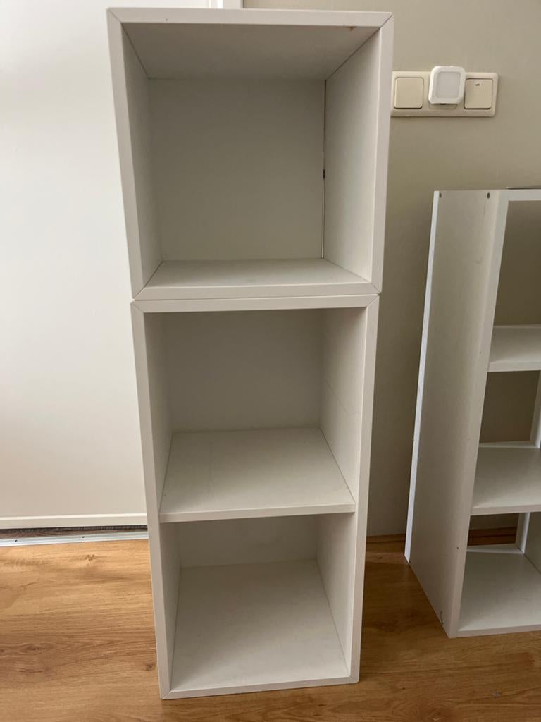 Ikea Eket kubus kastje - dubbel en enkel, wit, Ophalen, Zo goed als nieuw, 25 tot 50 cm, Minder dan 100 cm