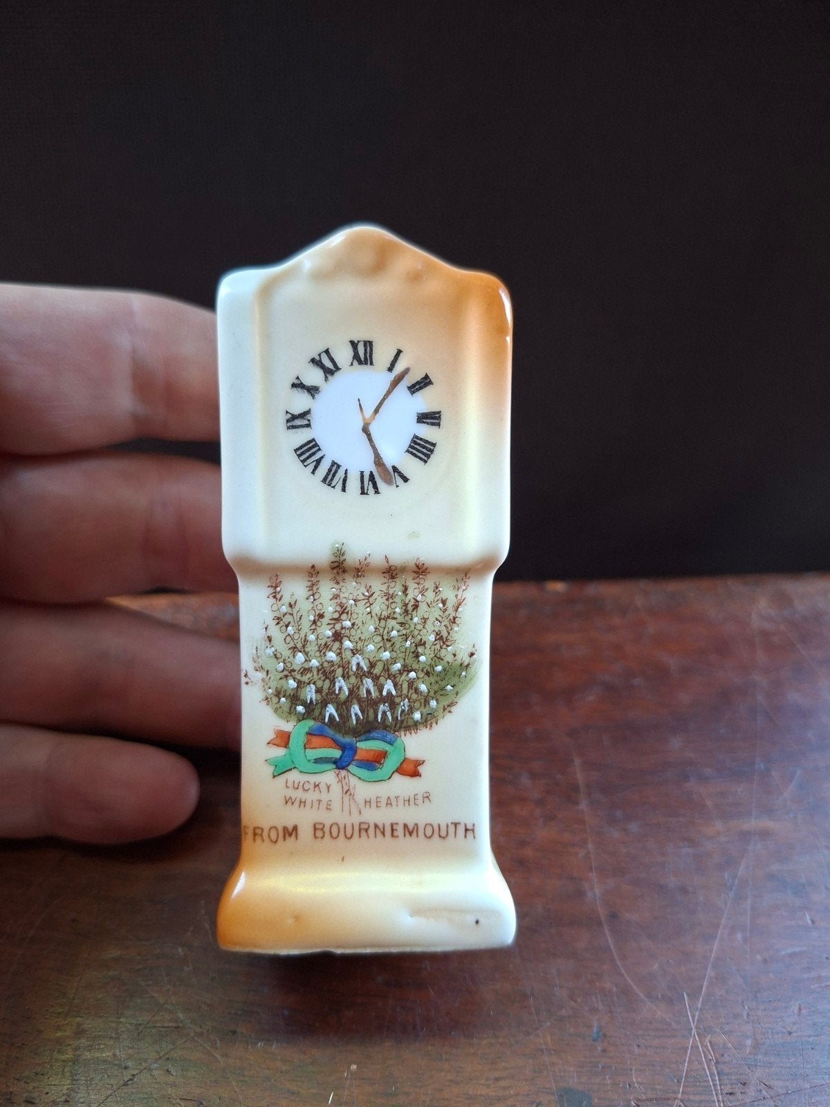 Vintage Bournemouth Klokje met Heide Decoratie, Antiek en Kunst, Ophalen of Verzenden