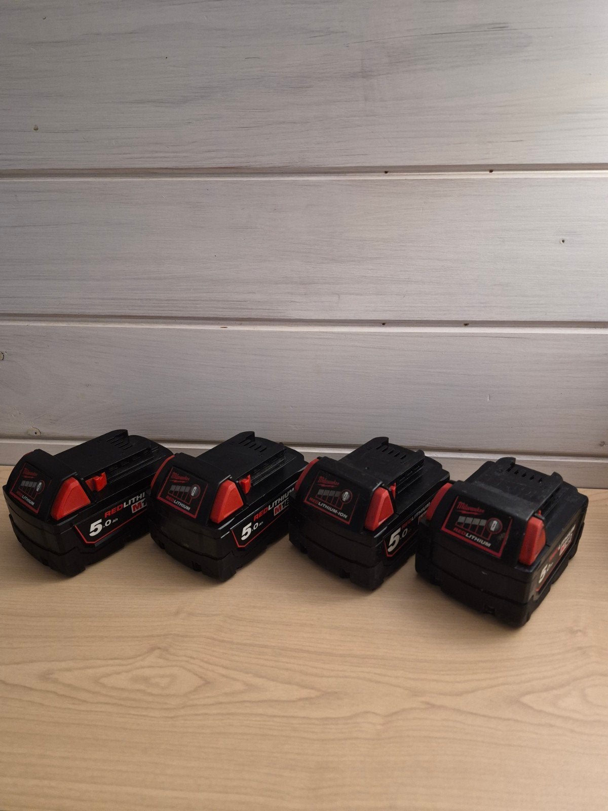 Milwaukee accu's 5.0ah 4 stuks, Ophalen of Verzenden
