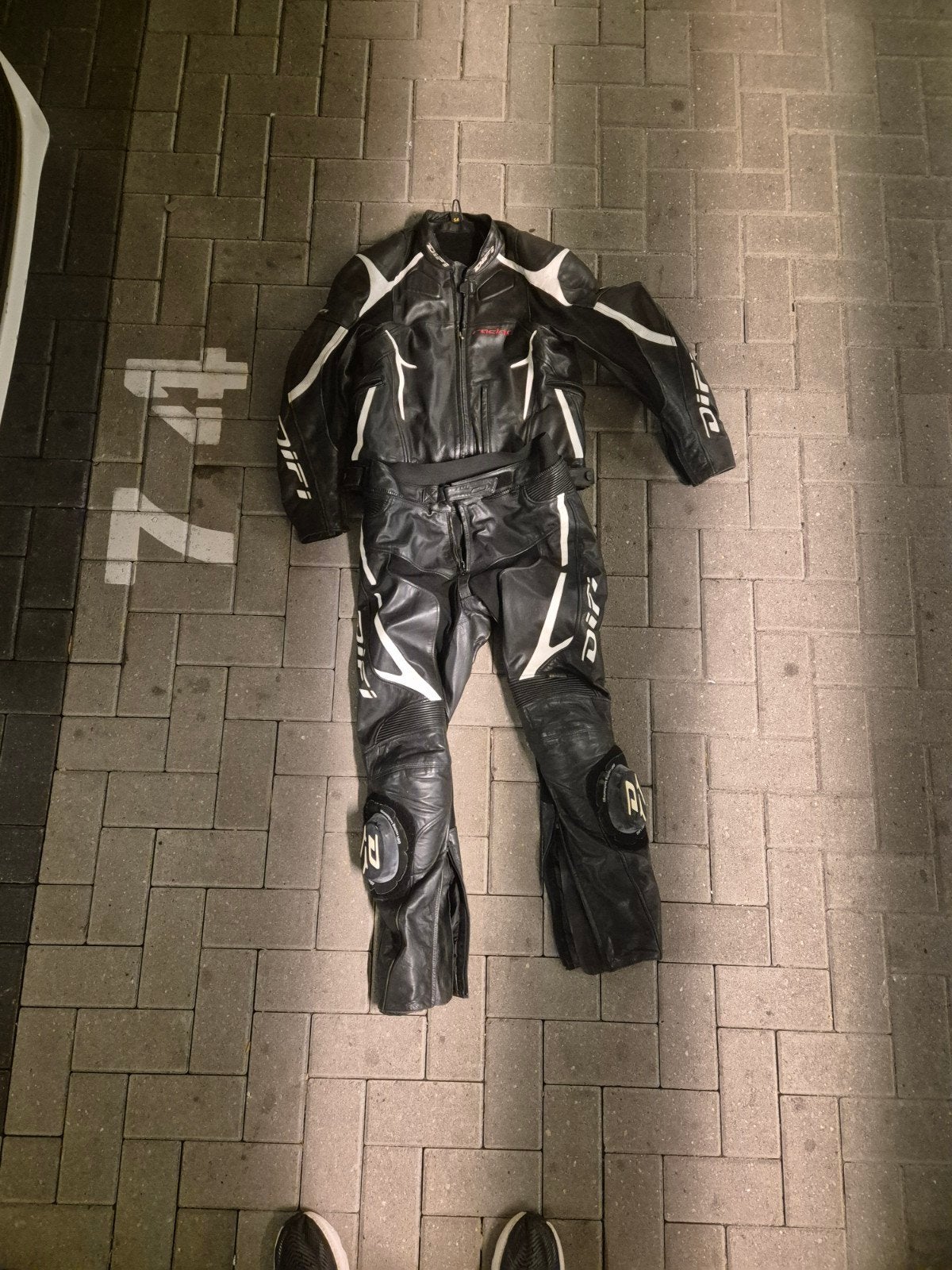 Difi Racing leren combipak (jas en broek), Motoren, Kleding | Motorkleding, Difi, Ophalen of Verzenden, Tweedehands, Heren