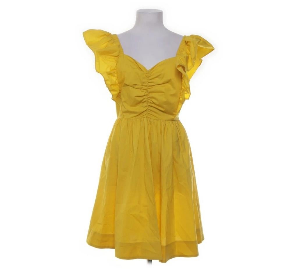 Twinset Milano Gele Zomerjurk Maat 34, Kleding | Dames, Verzenden, Geel, Zo goed als nieuw, Maat 34 (XS) of kleiner