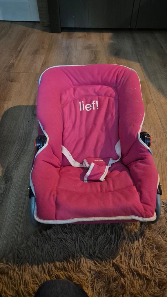 Roze wipper 'Lief!' voor baby's, Ophalen, Gebruikt, Overige merken