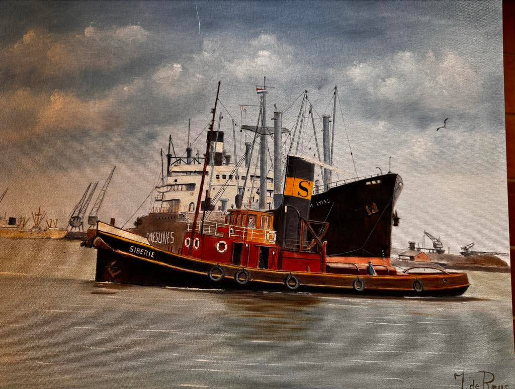 Olieverfschilderij 'De Siberië' door Jan de Reus, Antiek en Kunst, Ophalen