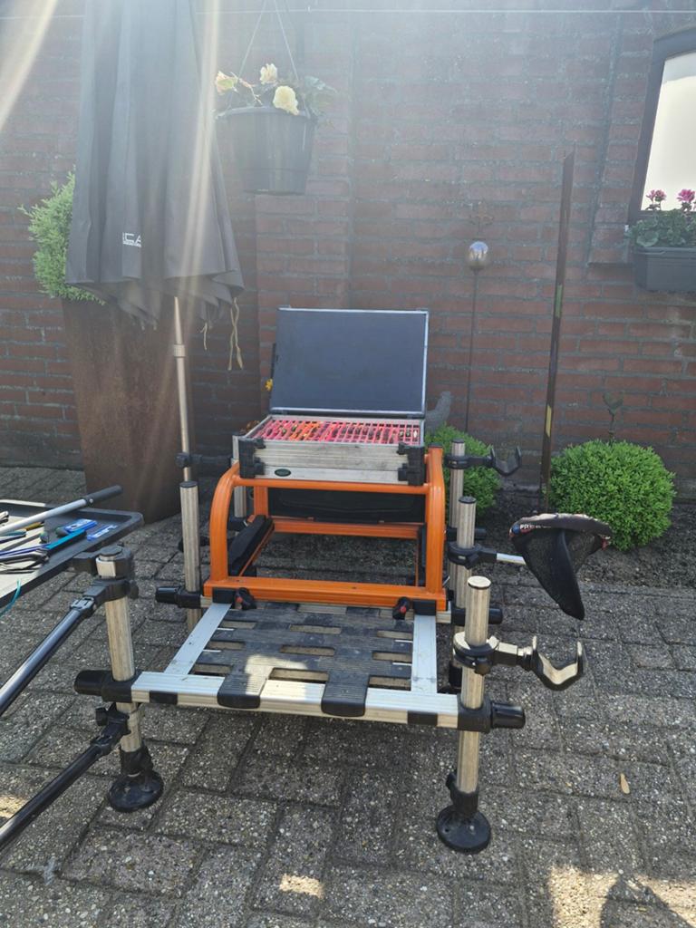 Complete visuitrusting met kar, Watersport en Boten, Hengelsport | Algemeen, Gebruikt, Overige typen, Ophalen