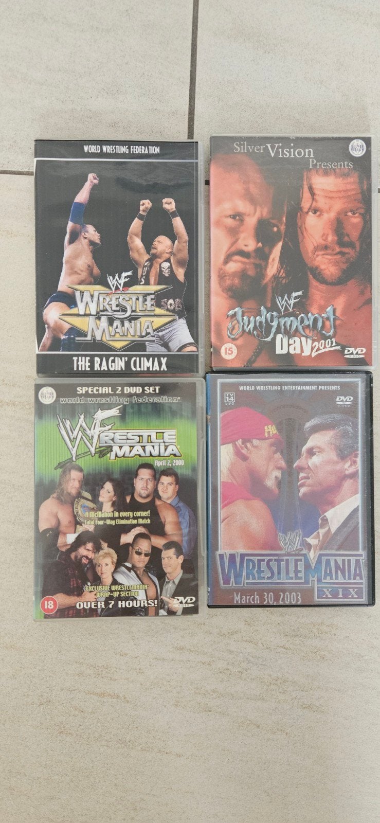 WWE WrestleMania en Judgment Day DVD collectie, Vanaf 18 jaar, Ophalen of Verzenden, Inclusief doosje, Gebruikt