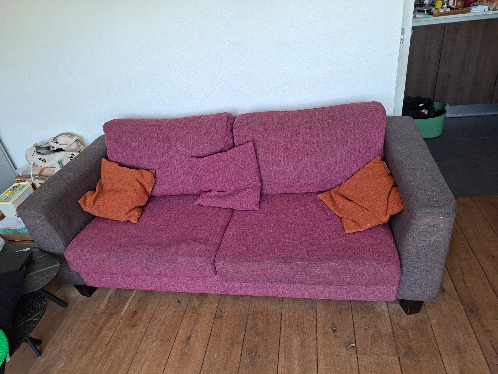 Bankstel met bijpassende fauteuil, Huis en Inrichting, Banken | Bankstellen, Ophalen, Gebruikt, 150 tot 200 cm, Driepersoons