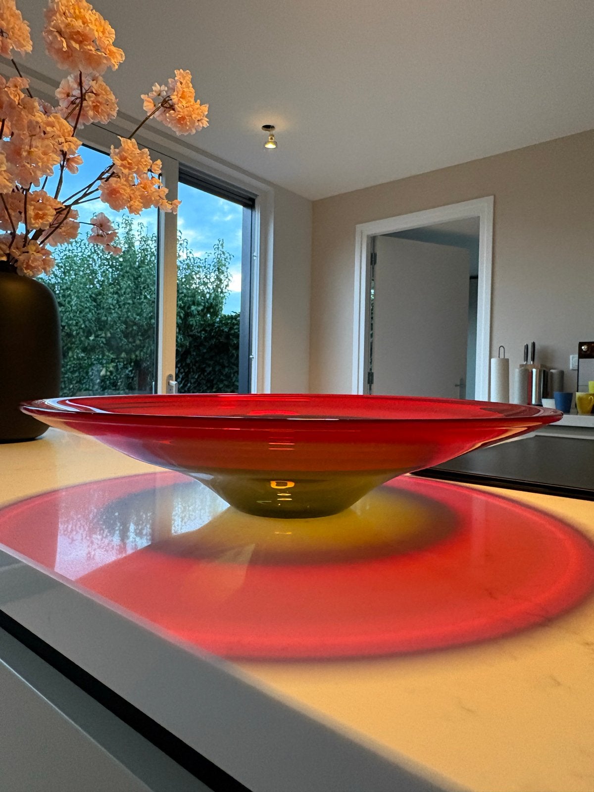 Vintage jaren 80 fruitschaal rood, Ophalen