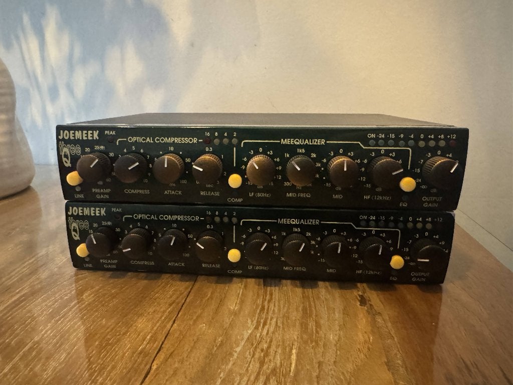 2x Joemeek ThreeQ microfoonvoorversterker met compressie, Verzenden, Gebruikt, Audio