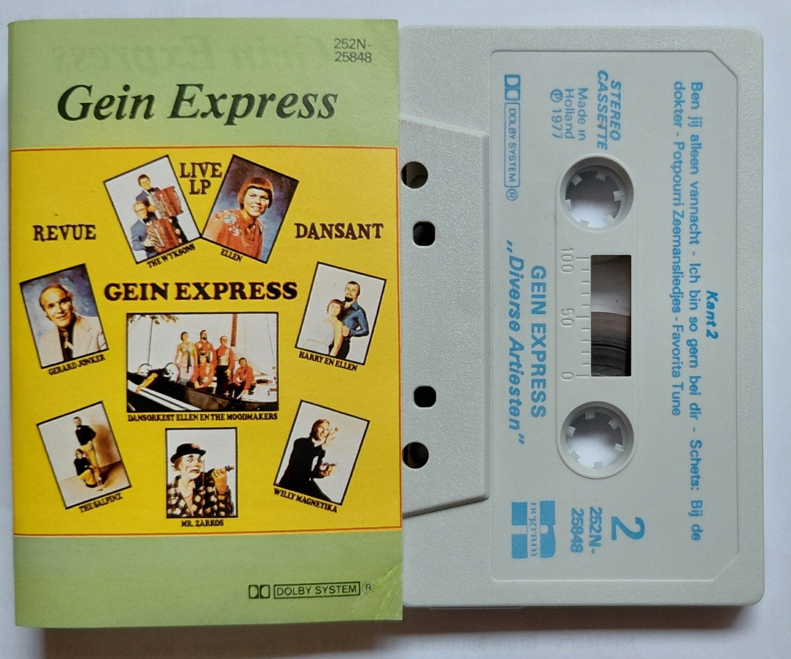 Gein Express ( Zie 'Beschrijving' ), Cd's en Dvd's, Ophalen of Verzenden, Zo goed als nieuw, 1 bandje
