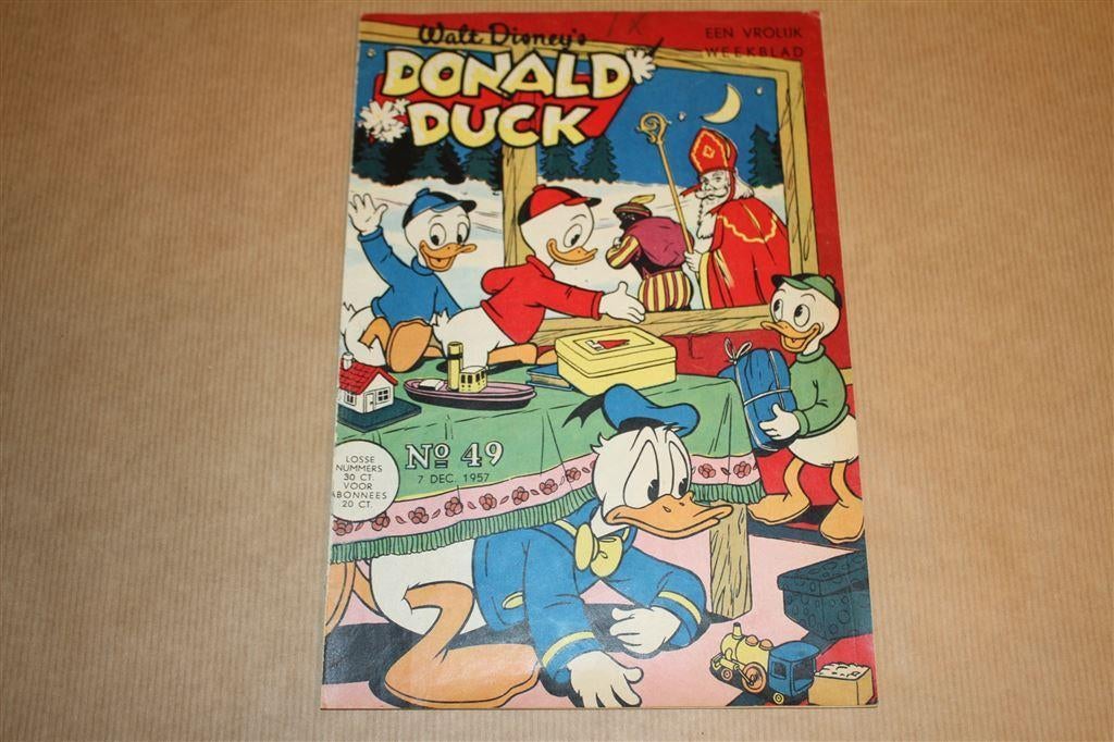 Donald Duck - Sinterklaasnummer 1957 !!, Eén stripboek, Ophalen of Verzenden, Gelezen