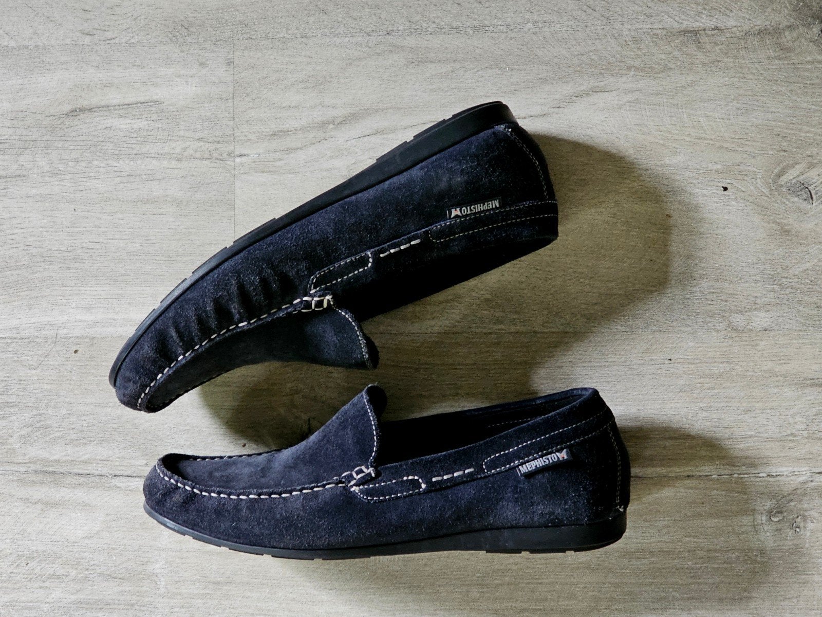 Heren Mephisto Algoras mocassin 43,5, Ophalen of Verzenden, Zo goed als nieuw, Blauw, Mephisto