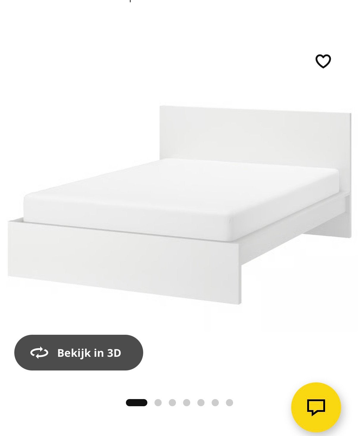 Malm bed ikea, Ophalen, Wit, Tweepersoons, 140 cm