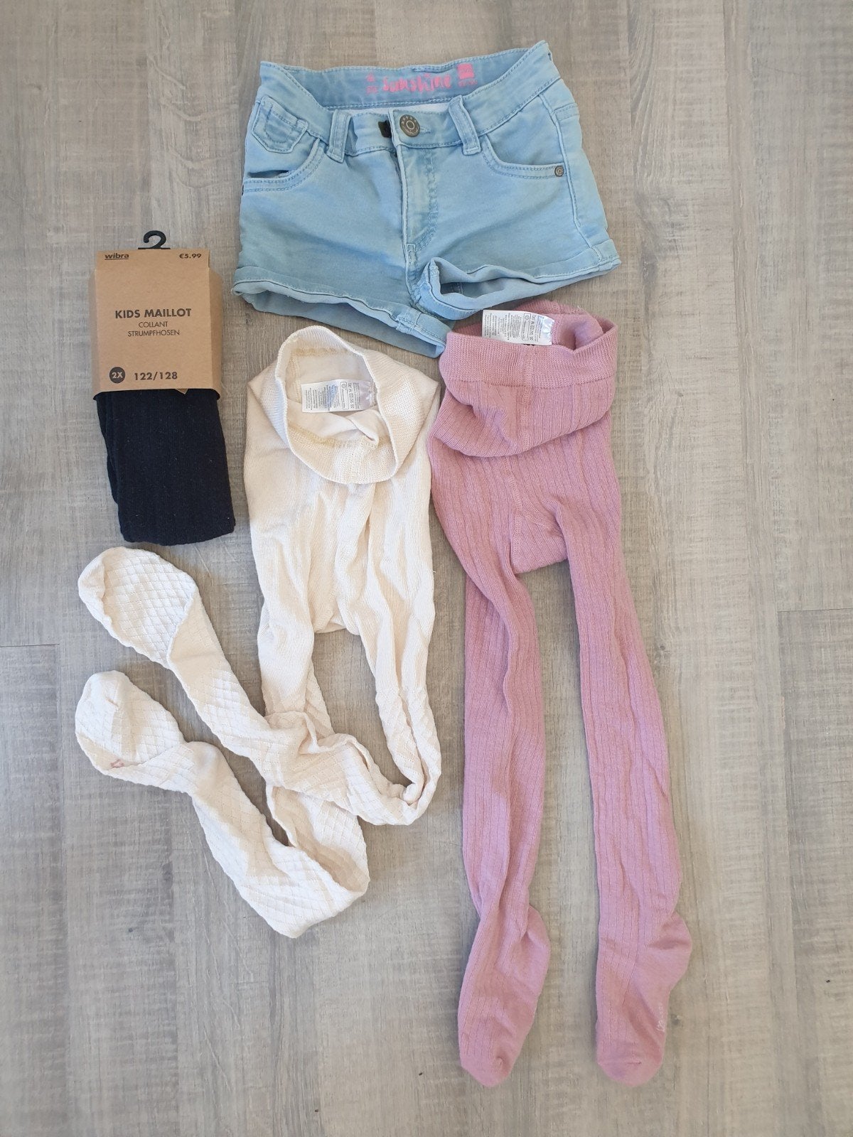 Kledingpakket meisje Wibra Maillot broekje roze crème zwart, Overige kleuren, Ophalen of Verzenden, W27 (confectie 34) of kleiner