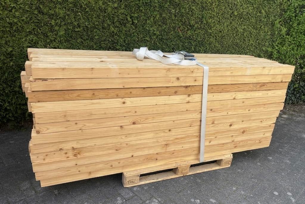 Te koop partij houten balken 75X100 dak wand vloer bouwen, Doe-het-zelf en Verbouw, Hout en Planken, Ophalen of Verzenden, Zo goed als nieuw
