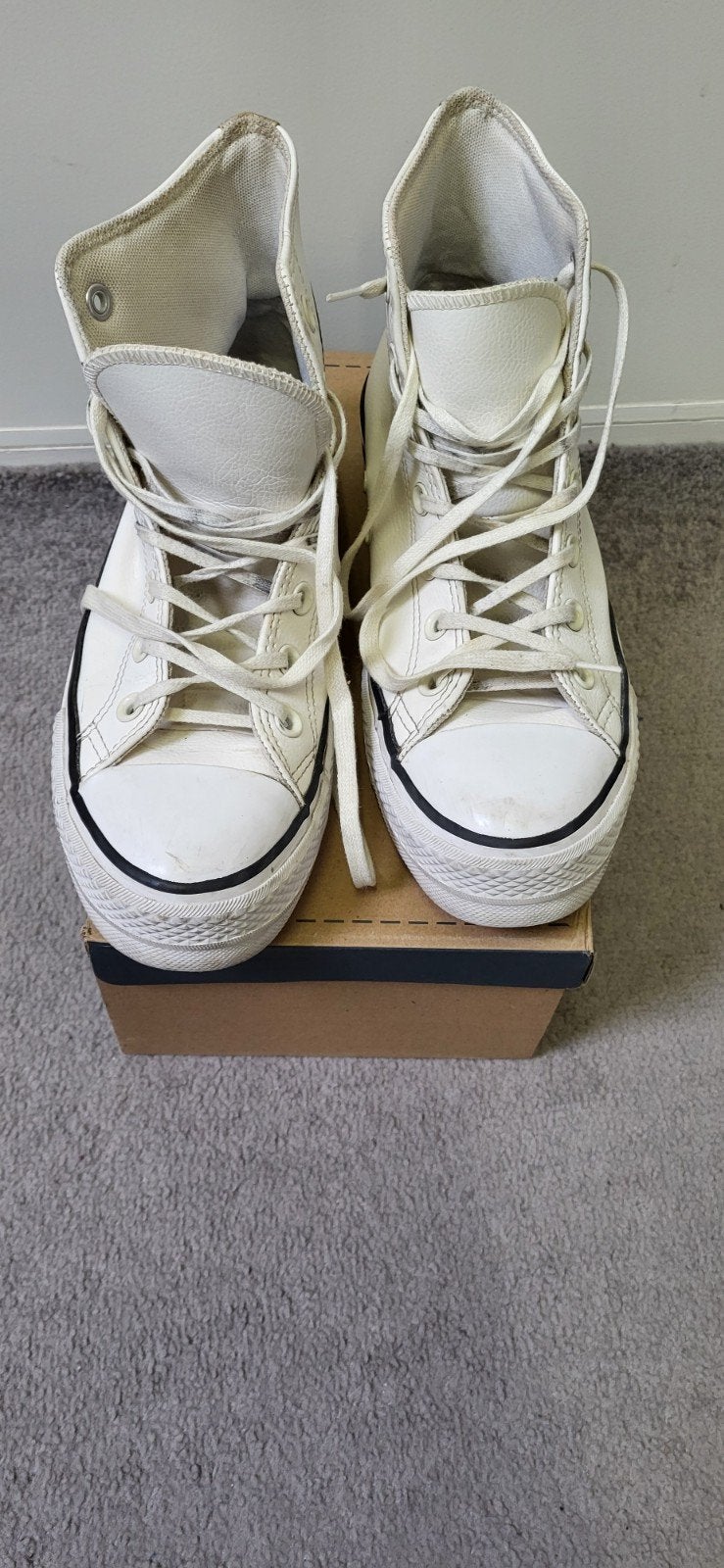 Converse All Star Hoge Sneakers Wit Maat 42, Wit, Converse, Ophalen of Verzenden, Sneakers of Gympen