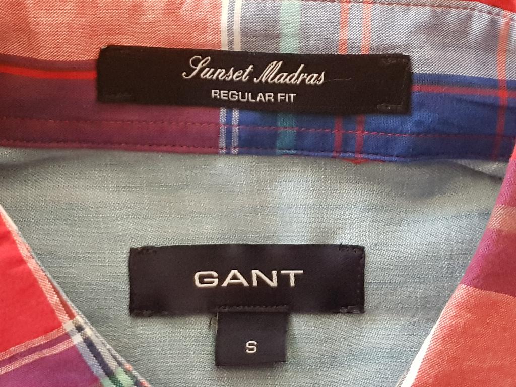 GANT Overhemd met mooie blauwe en rode kleur maat S, Halswijdte 38 (S) of kleiner, GANT, Nieuw, Verzenden