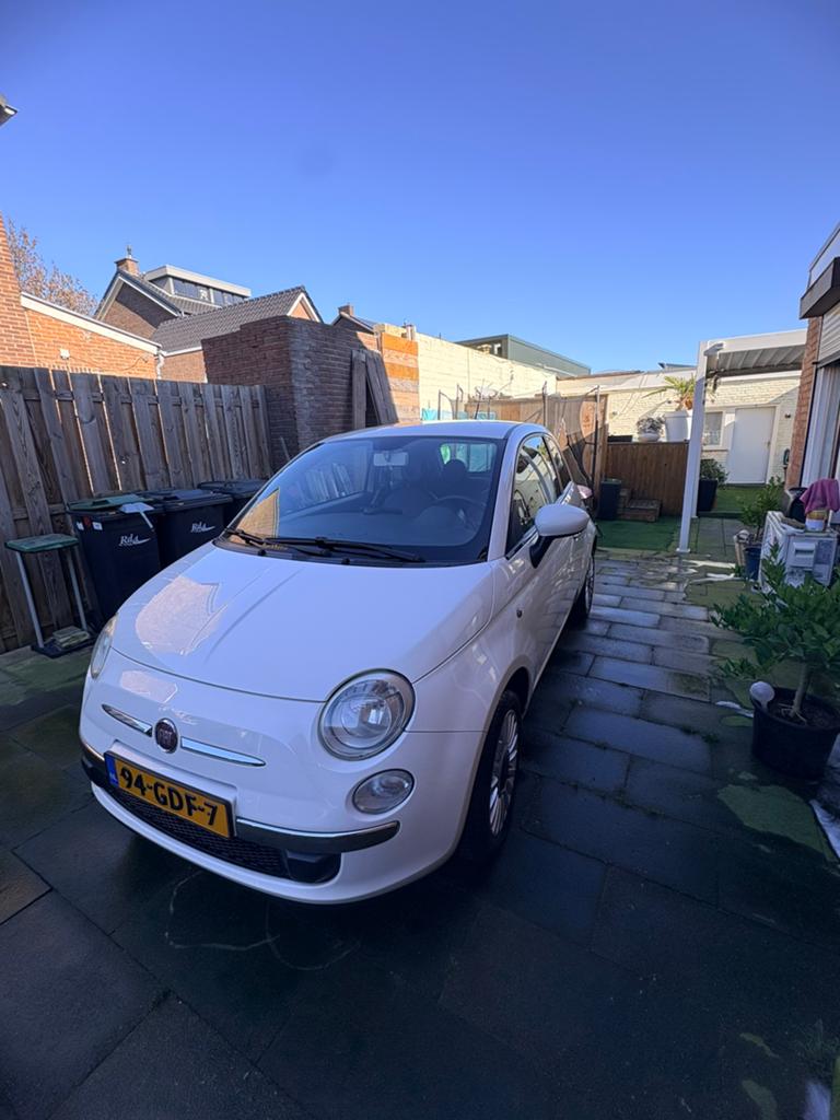 Fiat 500 1.4 16V 73KW C 2008 Wit, Auto's, Fiat, Particulier, Benzine, D, Hatchback, Handgeschakeld, Origineel Nederlands, Wit