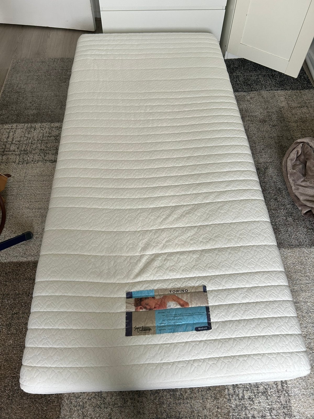 Eenpersoons bedmatras, Ophalen, Gebruikt, 90 cm, Eenpersoons