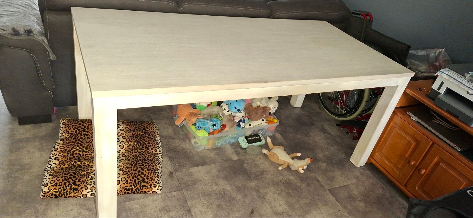 Robuuste eettafel, 184 cm x 90 cm hoogte 78 cm, Ophalen, Gebruikt, Modern, functioneel, 50 tot 100 cm
