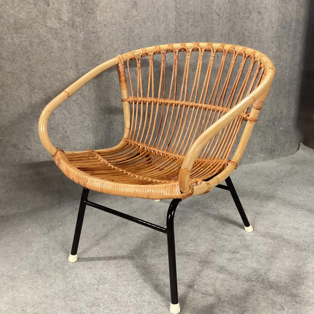 Rohe fauteuil, Gebruikt, Hout, 75 tot 100 cm, Ophalen of Verzenden