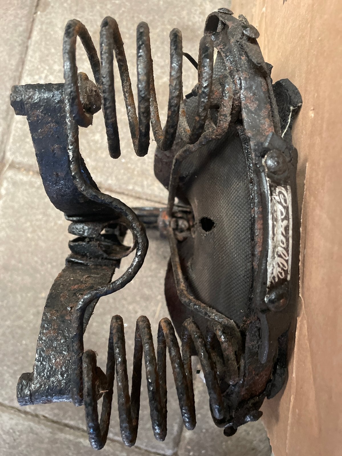 AUTHENTIEK ORIGINEEL OLDTIMER GAZELLE FIETS ZADEL UIT 1945, Ophalen, Gebruikt, Zadel, Leer