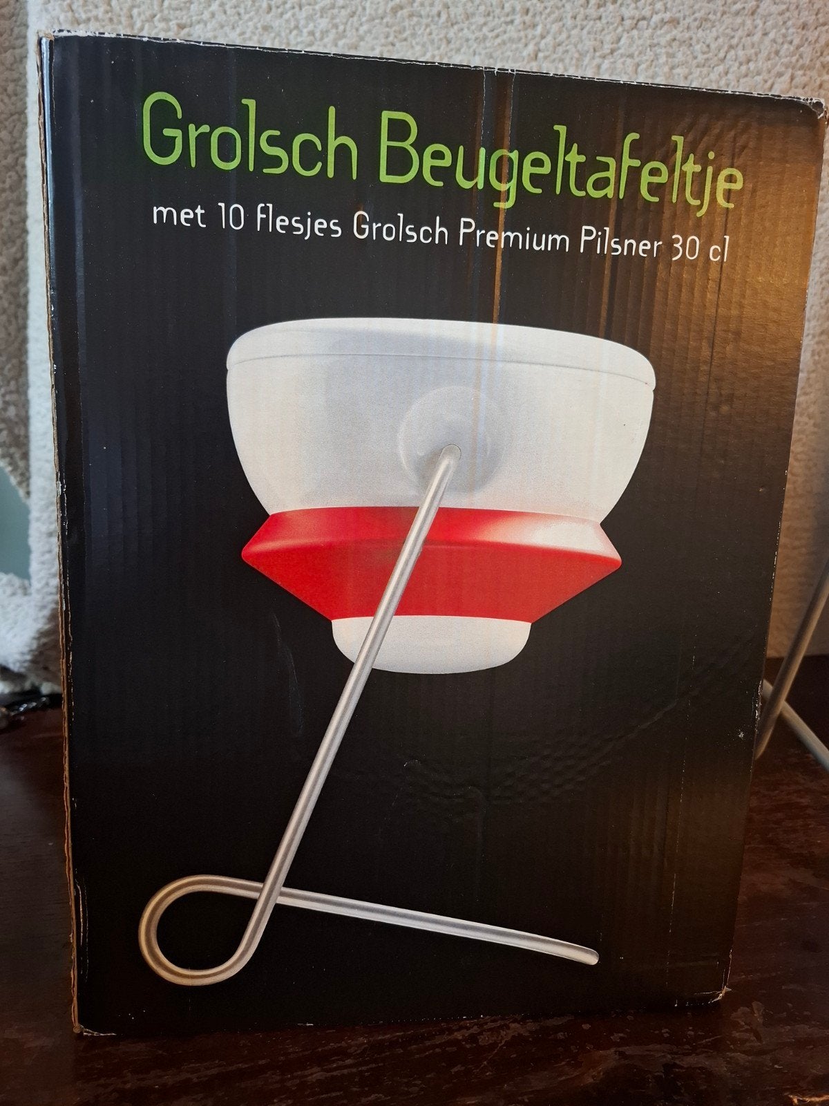 Grolsch Beugeltafeltje - Uniek en Decoratief, Ophalen, Zo goed als nieuw