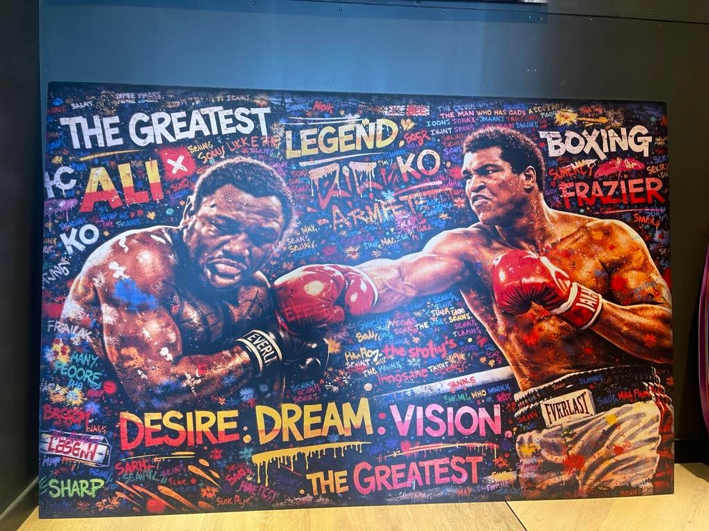 Boksen Legende Canvas: Ali vs Frazier 150x100cm, Ophalen of Verzenden