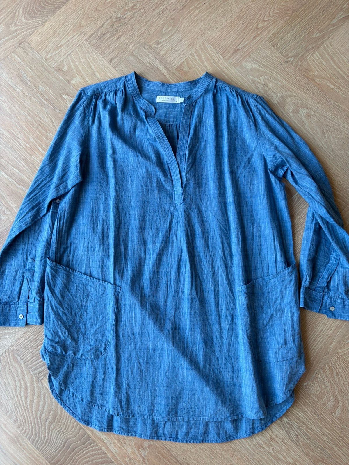 Seafolly tuniek maat L, Kleding | Dames, Blouses en Tunieken, Ophalen of Verzenden, Zo goed als nieuw, Maat 42/44 (L), Blauw
