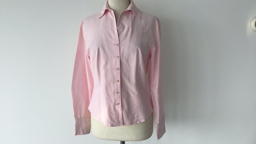 Overhemd blouse in maat 36 van La Ligna in zacht roze, Ophalen of Verzenden, Zo goed als nieuw, Maat 36 (S), Roze