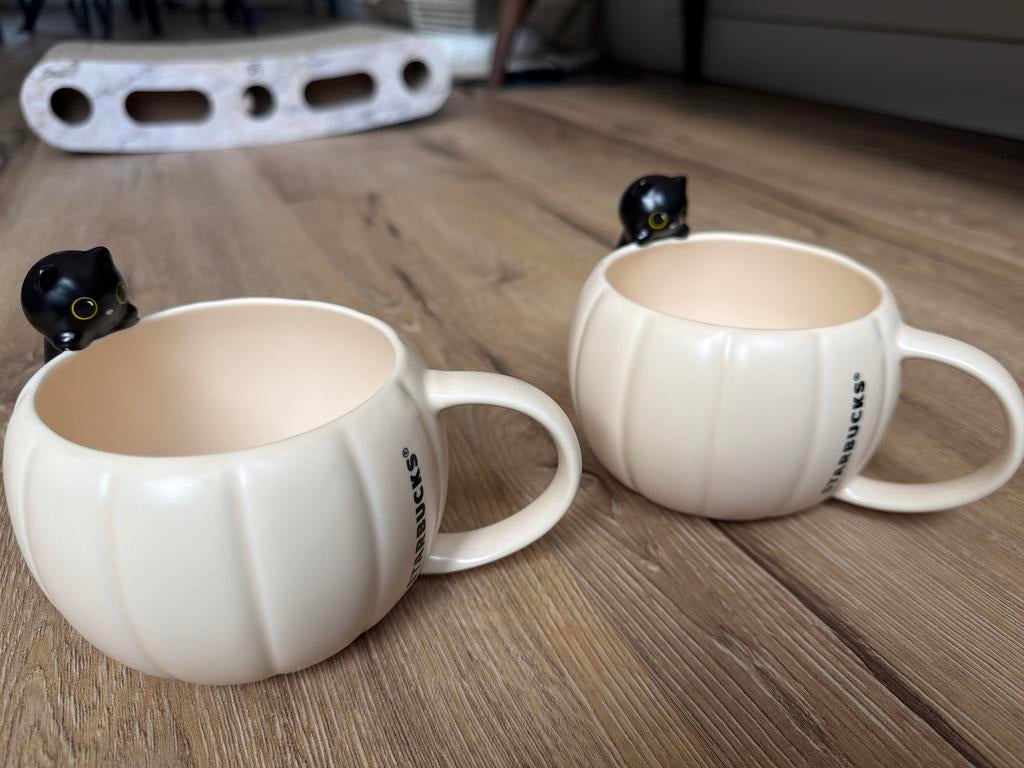 Twee Starbucks mokken - Zo goed als nieuw, Huis en Inrichting, Keuken | Servies, Ophalen, Keramiek, Zo goed als nieuw, Overige stijlen
