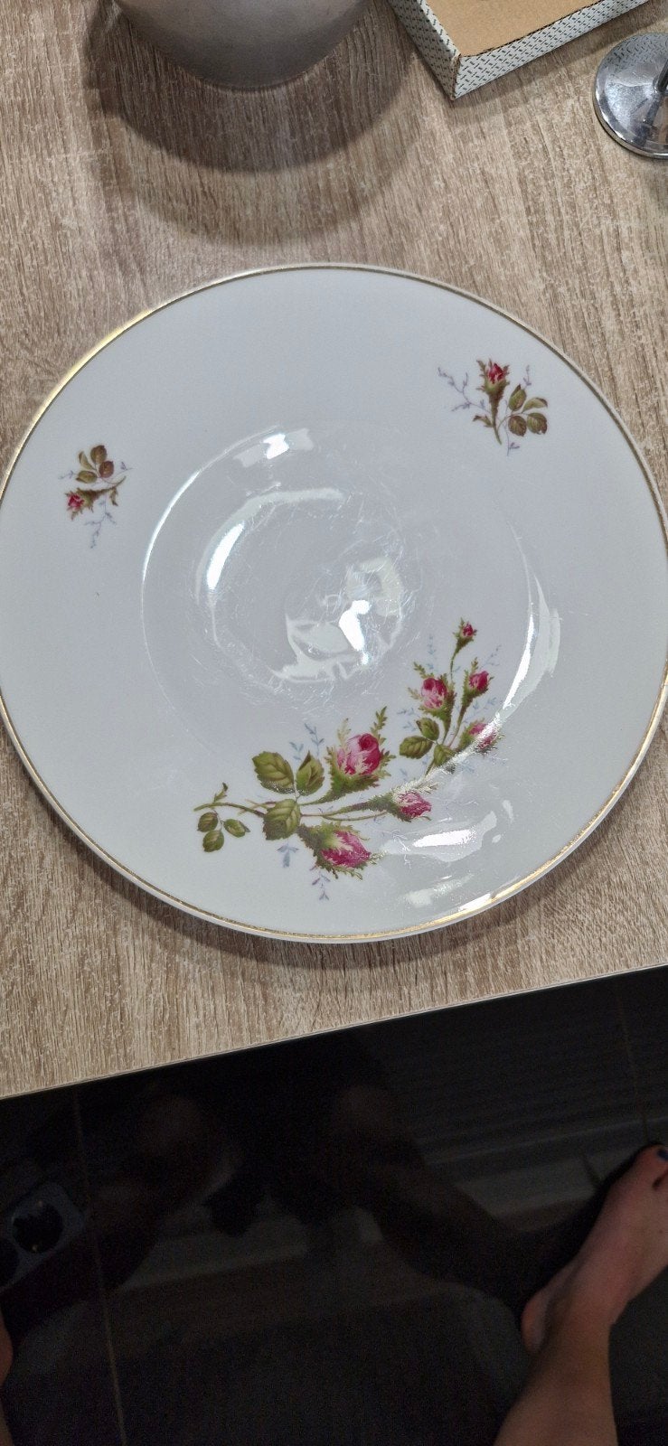 Rosenthal Porseleinen Bord met Rozenmotief - Vintage, Ophalen of Verzenden