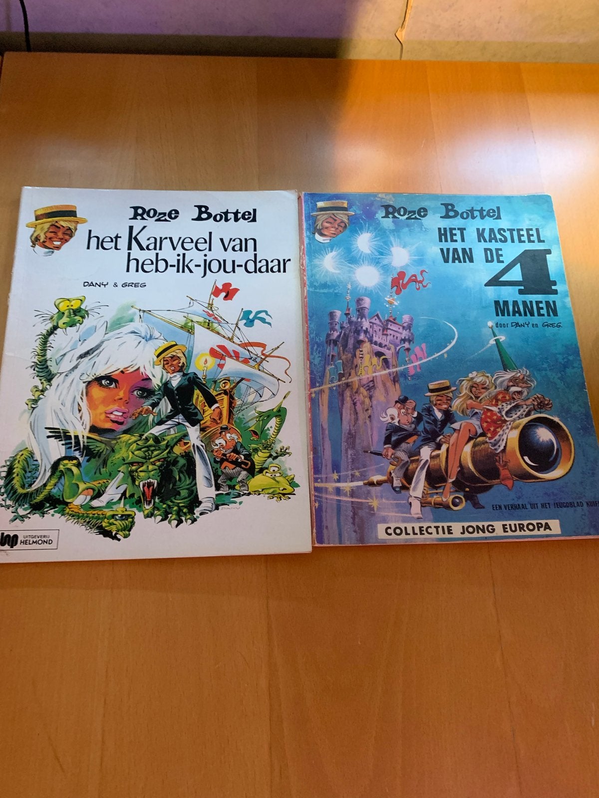 Roze Bottel: Het Karveel van Heb-Ik-Jou-Daar & Het Kasteel, Boeken, Stripboeken, Meerdere stripboeken, Ophalen of Verzenden, Gelezen