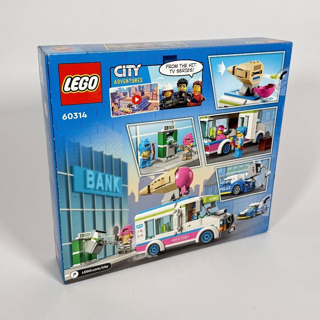 LEGO City 60314 IJswagen Politieachtervolging – Nieuw, Kinderen en Baby's, City, Lego, Nieuw, Ophalen of Verzenden