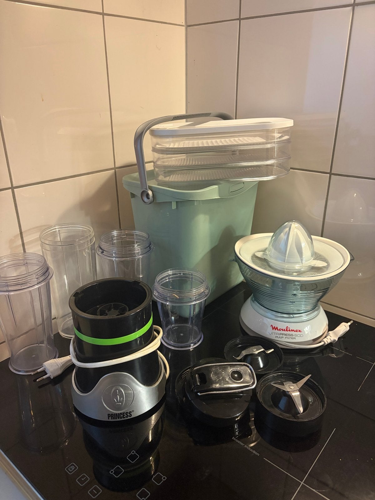 Blender, Citruspers, vleeswaren bakjes, afval emmertje., Ophalen, Gebruikt