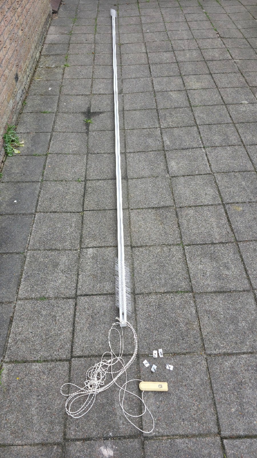 Lamellen rails 450cm, Ophalen, 200 cm of meer, Wit, Zo goed als nieuw