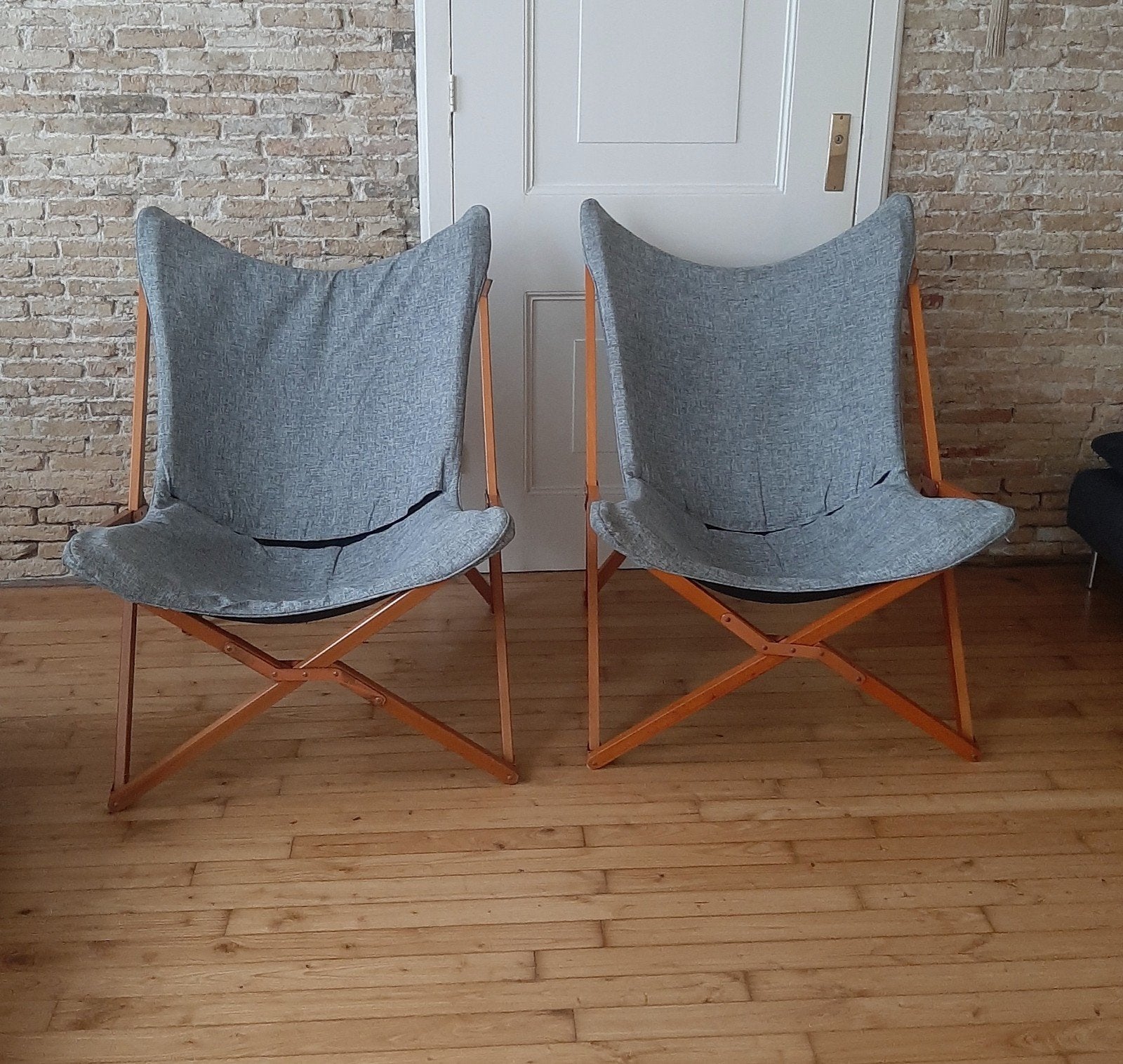 Vlinderstoelen - Inklapbaar en Stevig (75x75x95 cm), Huis en Inrichting, Ophalen, Hout, Gebruikt, Twee
