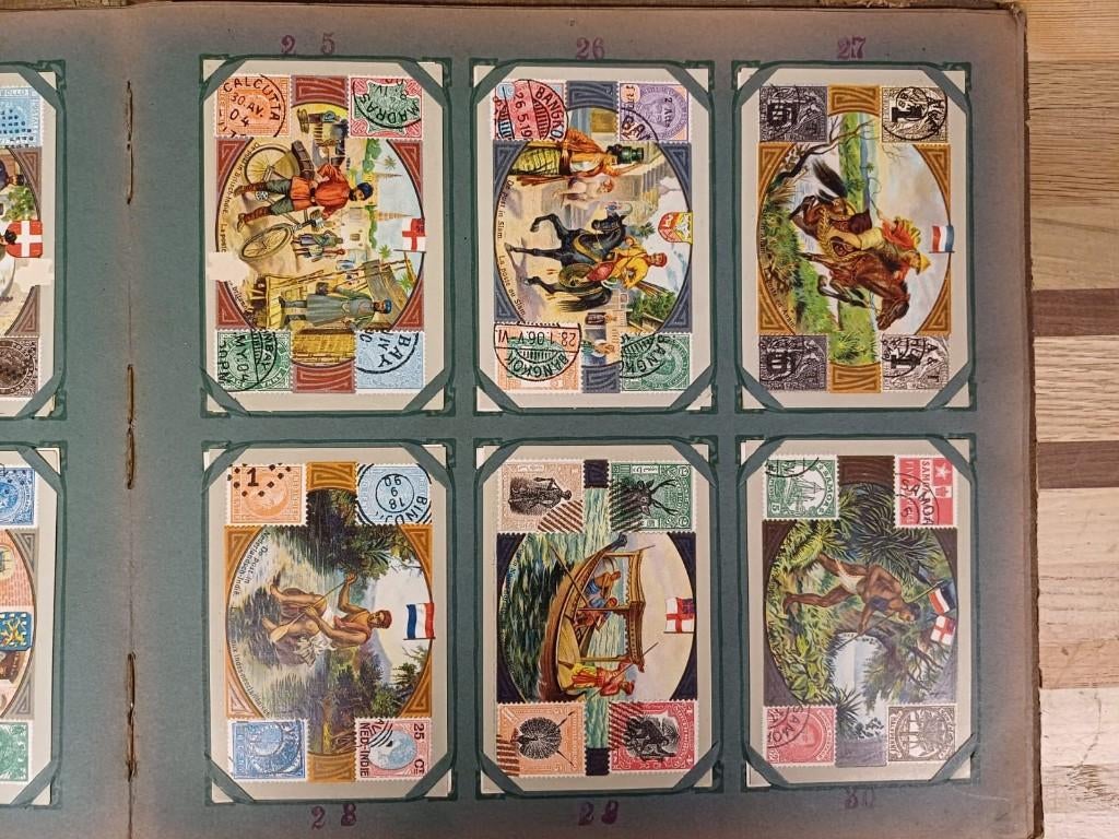 Vintage plaatjes thee, koffie D. Drost & Zoon, Ophalen of Verzenden, Gebruikt, Meerdere plaatjes