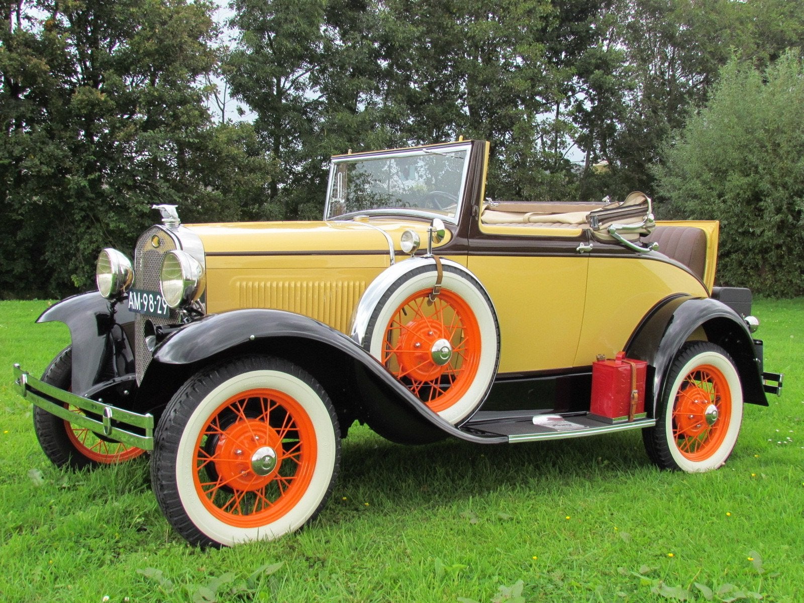 A Ford 1931 Oldtimer cabrio, Auto's, 43 pk, Cabriolet, Geel, Particulier