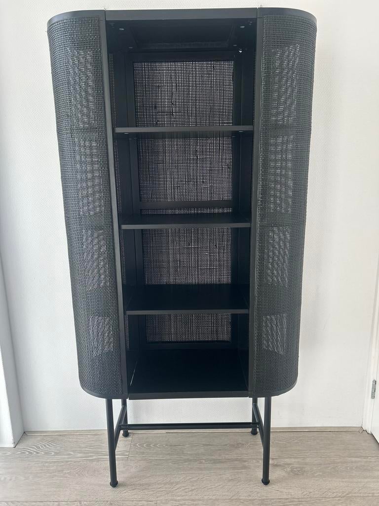 Kast Julius webbing zwart, Ophalen, Met plank(en), 50 tot 100 cm, Zo goed als nieuw