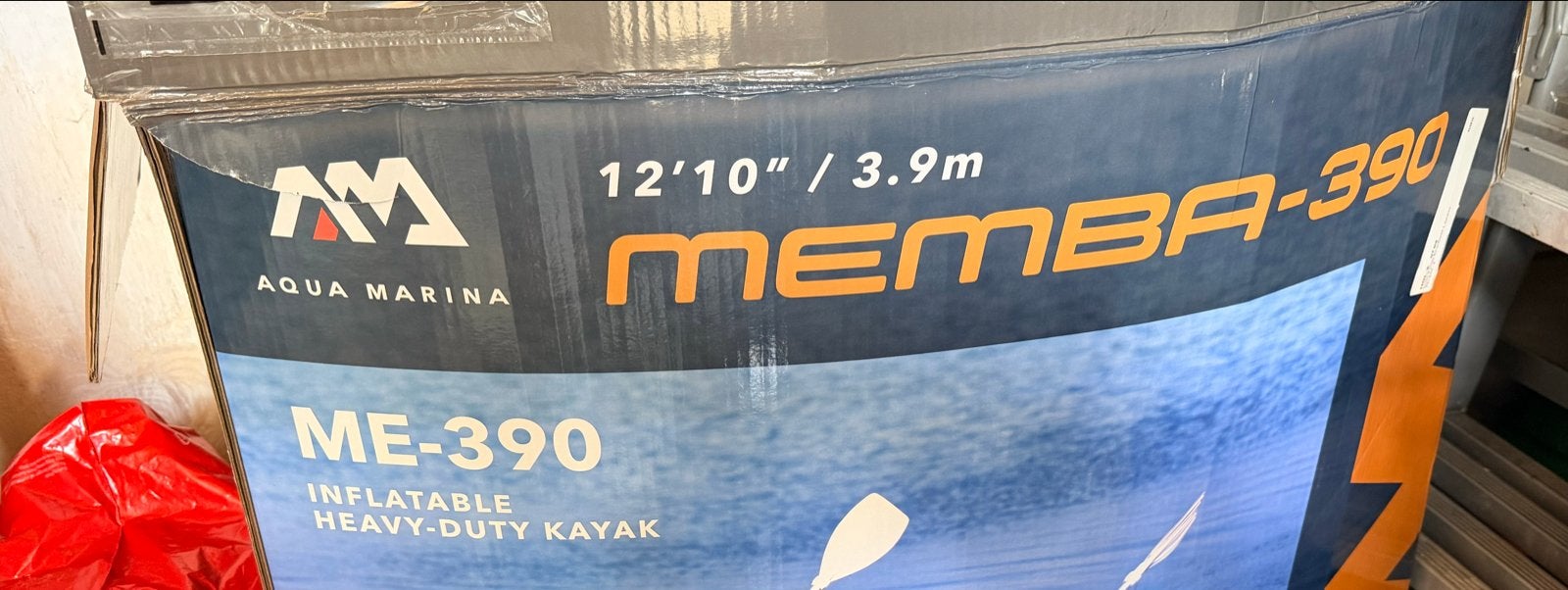 Aqua Marina Memba-390 Opblaasbare Heavy-Duty Kajak, Ophalen, Opblaasbaar, Gebruikt, 2-persoons