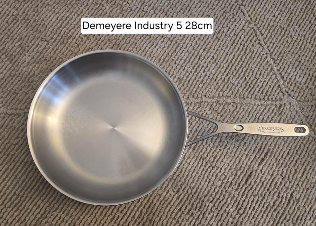 Demeyere Industry 5 Koekenpan - RVS - 28 cm, Verzenden, Zo goed als nieuw, Rvs