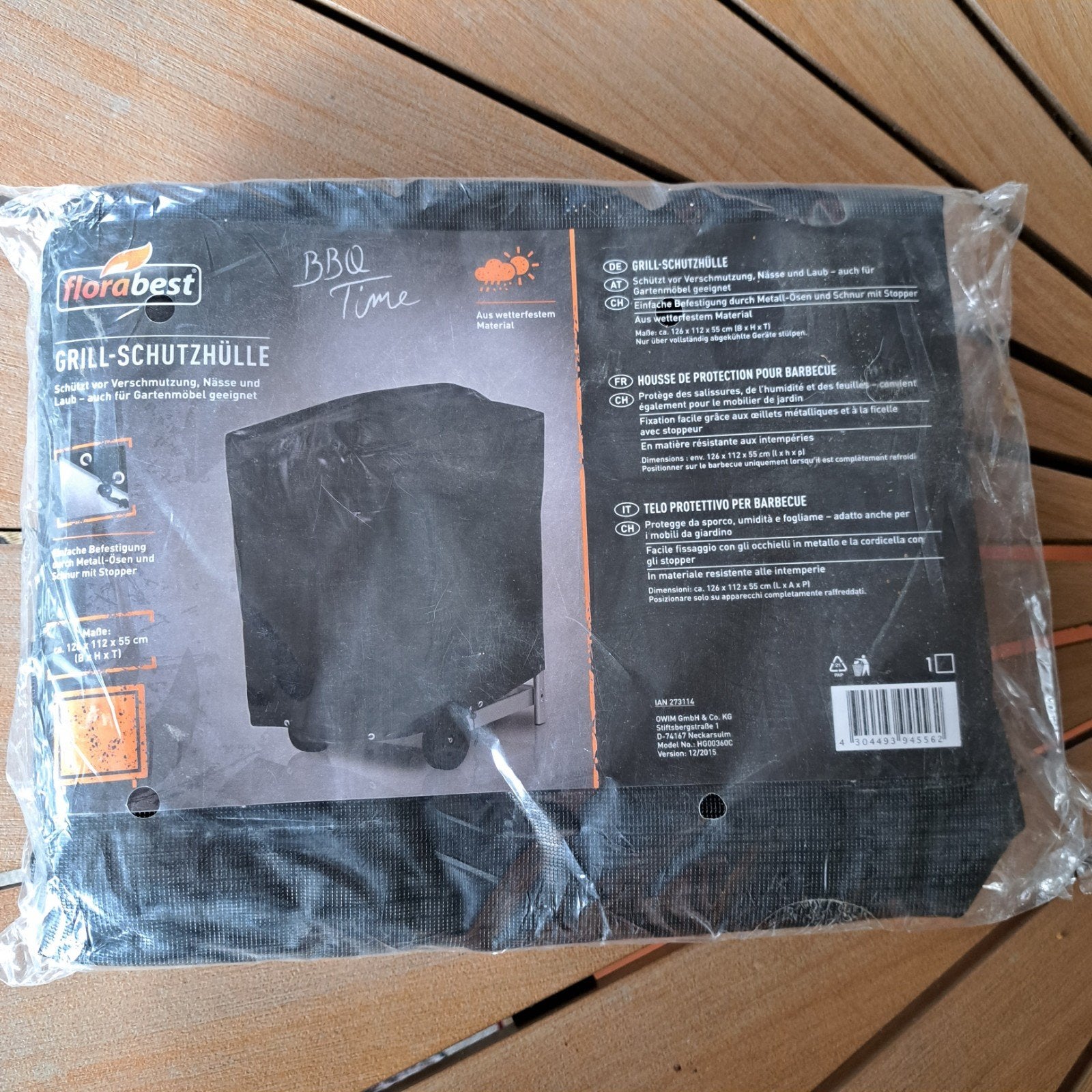 BBQ Beschermhoes - Nieuw in Verpakking (126x112x55 cm), Ophalen of Verzenden, Nieuw