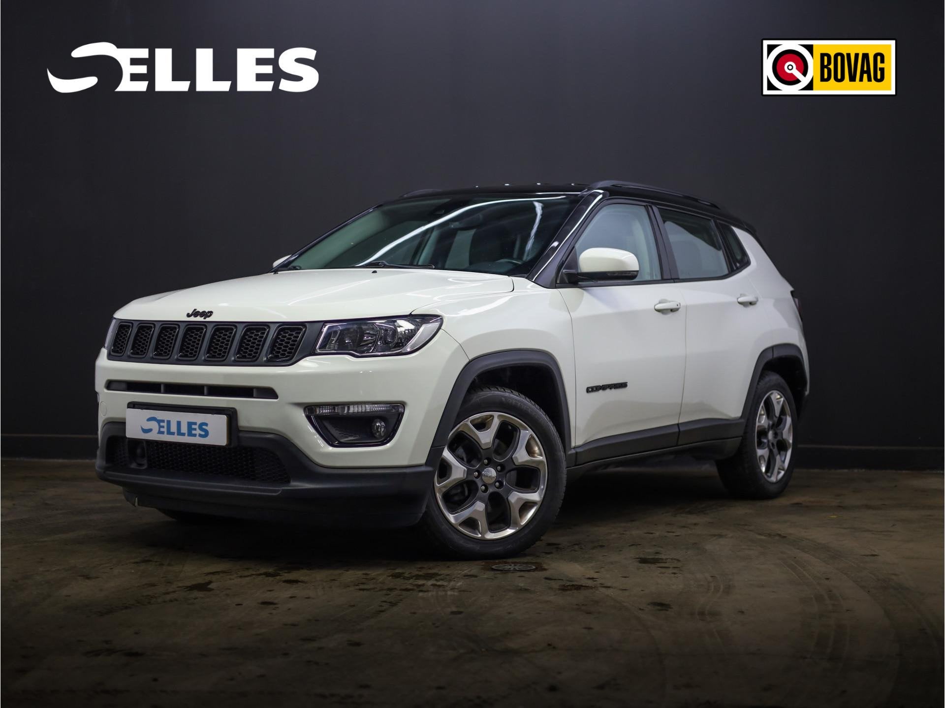 Jeep Compass 1.3T Night Eagle Liberty Edition | Trekhaak | A, Auto's, Jeep, 4 cilinders, 150 pk, Leder en Stof, Wit