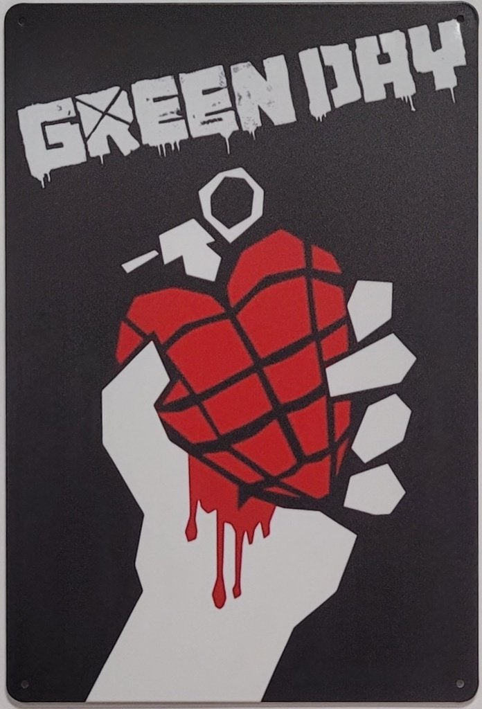 Green Day American Idiot reclamebord van metaal wandbord, Info@deconoord.nl, Deco Noord, Nieuw, Ophalen of Verzenden