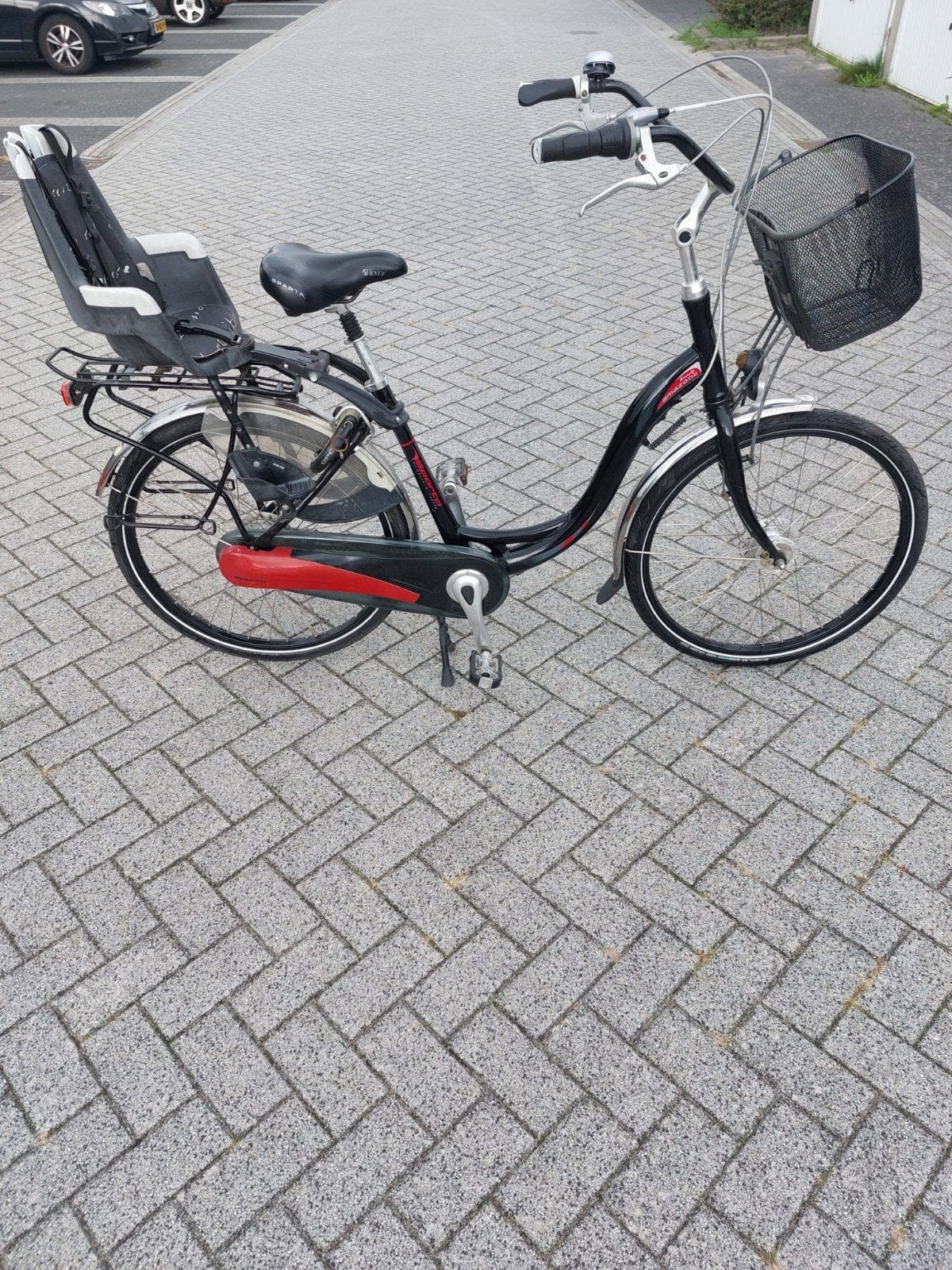 Gebruikte Sparta moederfiets 26 inch met 7 versnellingen., Ophalen, Sparta, Gebruikt, Dubbele standaard