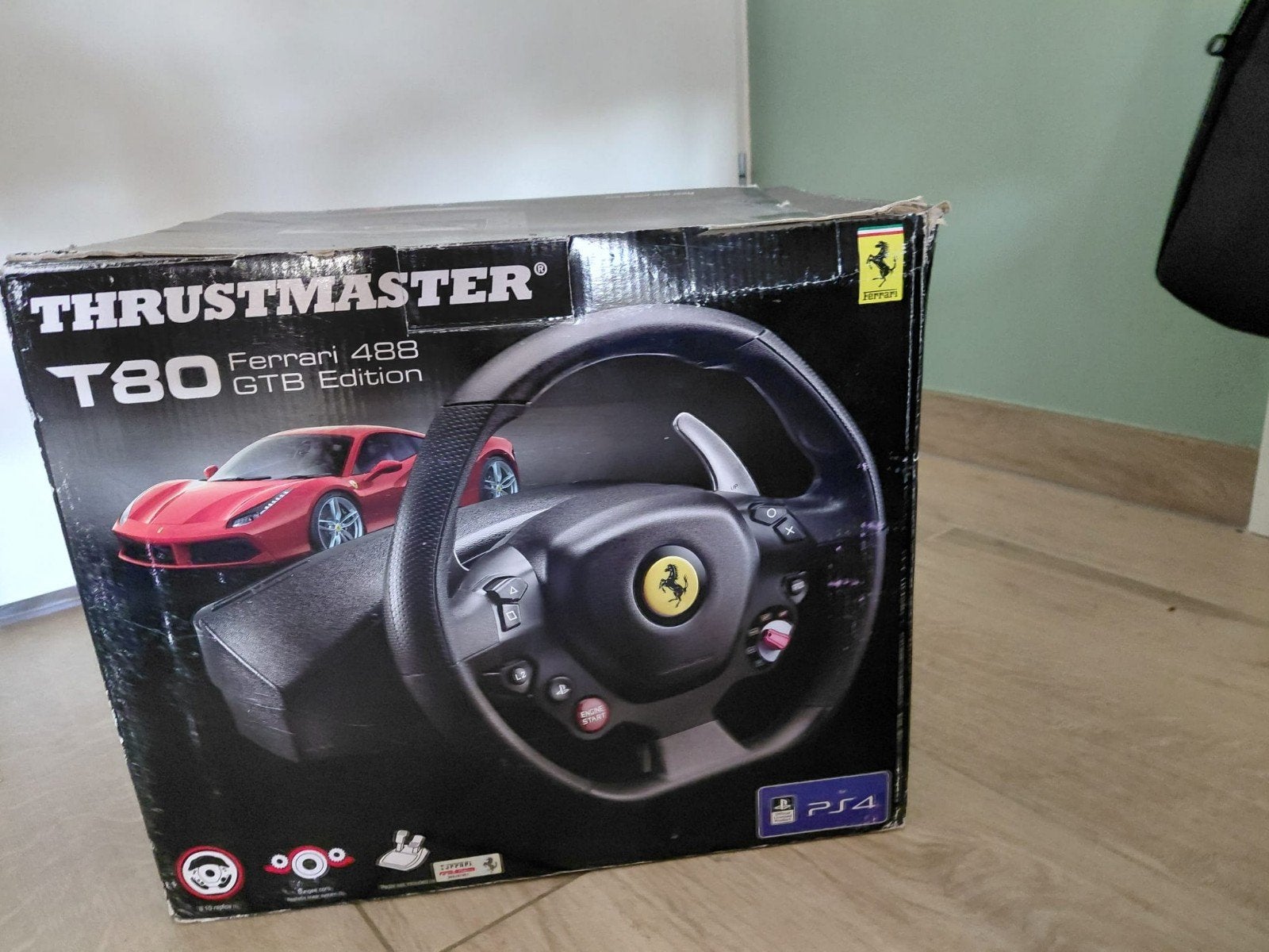 Thrustmaster T80 Ferrari 488 GTB Edition racestuur PS4, Ophalen of Verzenden, Gebruikt, Stuur of Pedalen, PlayStation 4